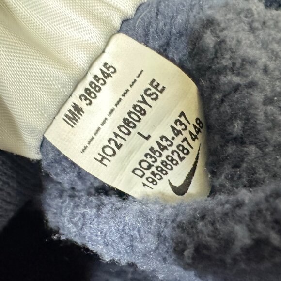 Nike Go the Extra Smile Cropped Crewneck Sweatshirt Navy Smiley Swoosh Graphic S - Picture 10 of 10